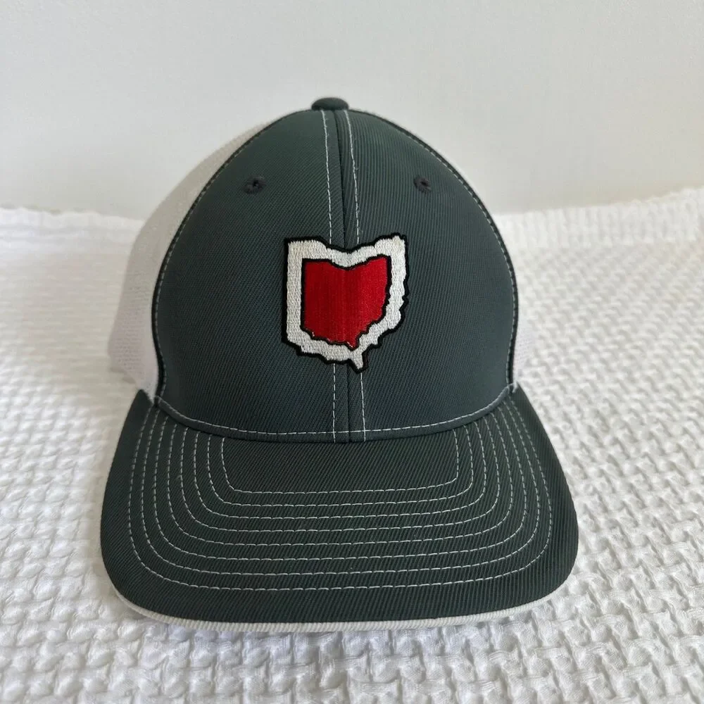Ohio Flexfit Trucker Mesh Dark Green Hat Size 6 7/8 - 7 3/8, Pacific Headwear